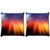 Snoogg Pack Of 2 Pattern Rays Digitally Printed Cushion Cover Pillow 10 x 10 Inch