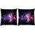 Snoogg Pack Of 2 Inner Space Digitally Printed Cushion Cover Pillow 10 x 10 Inch