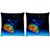 Snoogg Pack Of 2 Multicolor Disc Digitally Printed Cushion Cover Pillow 10 x 10 Inch