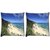 Snoogg Pack Of 2 Beach Sand Digitally Printed Cushion Cover Pillow 10 x 10 Inch