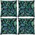 Snoogg Pack Of 4 Multicolor Leaves Digitally Printed Cushion Cover Pillow 10 x 10 Inch