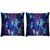 Snoogg Pack Of 2 Colorful Blocks Digitally Printed Cushion Cover Pillow 10 x 10 Inch