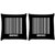 Snoogg Pack Of 2 Anonymous Barcode Digitally Printed Cushion Cover Pillow 10 x 10 Inch