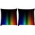 Snoogg Pack Of 2 Rainbow Color Design Digitally Printed Cushion Cover Pillow 10 x 10 Inch