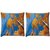 Snoogg Pack Of 2 Tall Trees Digitally Printed Cushion Cover Pillow 10 x 10 Inch