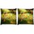 Snoogg Pack Of 2 Lake Side Forest Digitally Printed Cushion Cover Pillow 10 x 10 Inch