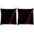 Snoogg Pack Of 2 Dark Pink Abstract Design Digitally Printed Cushion Cover Pillow 10 x 10 Inch