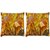 Snoogg Pack Of 2 Orange Mushroom Digitally Printed Cushion Cover Pillow 10 x 10 Inch