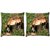 Snoogg Pack Of 2 Broken Mushroom Digitally Printed Cushion Cover Pillow 10 x 10 Inch