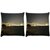 Snoogg Pack Of 2 Colrful Lights At Sealings Digitally Printed Cushion Cover Pillow 10 x 10 Inch