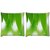 Snoogg Pack Of 2 Leaves Dew Drops Digitally Printed Cushion Cover Pillow 10 x 10 Inch