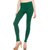 Cliths Women's Green Cotton Ankle Length Leggings