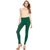 Cliths Women's Green Cotton Ankle Length Leggings