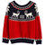Women Fashion  Red Color printed Sweater