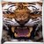 Snoogg angey tiger Digitally Printed Cushion Cover Pillow 12 x 12 Inch
