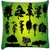 Snoogg  14 plants silhouettes  Digitally Printed Cushion Cover Pillow 12 x 12 Inch