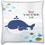 Snoogg  summer vector illustration with doodle fishes water sea whale Digitally Printed Cushion Cover Pillow 12 x 12 Inch