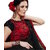 Roop Kashish Black Georgette Printed Saree With Blouse
