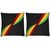 Snoogg Pack Of 2 Black Color Strips Digitally Printed Cushion Cover Pillow 14 x 14 Inch