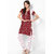 Maroon Unstitched Cotton Dress Material