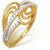 Corona 18K Certified Yellow Gold Diamond Ring (Option - 55)