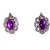 Fashionable Golden  Purple earrings for women  girls by shrungarika (E-353 )