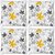 Snoogg Pack Of 3 Yellow Flower Grey Digitally Printed Cushion Cover Pillow 18 x 18Inch