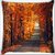 Snoogg Orange Trees Digitally Printed Cushion Cover Pillow 18 x 18 Inch