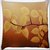 Snoogg Lite Green Leaves Digitally Printed Cushion Cover Pillow 18 x 18 Inch