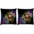 Snoogg Amazing Neon Flowers Digitally Printed Cushion Cover Pillow 22 x 22 Inch