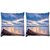 Snoogg Sea And Broken Wood Digitally Printed Cushion Cover Pillow 22 x 22 Inch