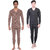 Vimal-Jonney Blended Multicolor Thermal Top-Pyjama Set For Men (Pack Of 2)
