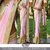 Edeal Online pink and golden georgette bollywood saree