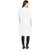 Tokyo Talkies White Solid Shirt Collar Elbow Sleeve Rayon Tunic