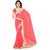 Melluha Pink Georgette Self Design Saree With Blouse