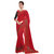 Melluha Red Chiffon Self Design Saree With Blouse