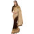 Melluha Brown Georgette Self Design Saree With Blouse