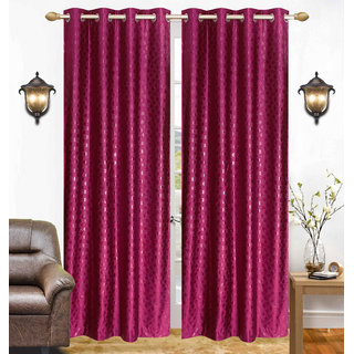                       Vaishno Home Fab Polyester Multi color  Curtain (set of 2)                                              