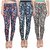 DF Pack of 3 Combo Multi Color Floral Printed Cotton Lycra Leggings