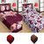 SNS COMBO OF 2 FLORAL SINGLE POLY COTTON BED SHEETS WITH 2 POLAR FLEECE BLANKETS