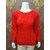 Women's Feather Crop Sweater, Red Color