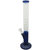 Moksha 13 Inch Tall Blue Color Cylinder Glass Water Bong, Hookah, Waterpipe