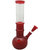 Moksha 10 Inch Tall Red Color Single Bulb Glass Water Bong, Hookah, Waterpipe