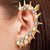 Spargz Spikes Gold Plated AD Stone With Pearl Ear Cuff (Left) For Women AIER 872