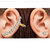Spargz Gold Plated AD Stone Small Decorative Ear Cuff  Stud Earring For Women AIER 875