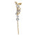 Spargz Gold Plated AD Stone With Pearl Long Chain Tassels Left Ear Cuff For Women AIER 882