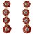 Kriaa by JewelMaze Zinc Alloy Gold Plated Red Austrian Stone Necklace Set-AAA0555