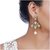 Kriaa by JewelMaze Zinc Alloy Gold Plated White Austrian Stone  Kundan Necklace Set-AAA0563