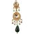 Kriaa by JewelMaze Zinc Alloy Gold Plated Multicolor Austrian Stone Necklace Set-AAA0589
