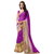 RK FASHIONS Purple Faux Georgette Party Wear Printed Saree With Unstitched Blouse - RK232842